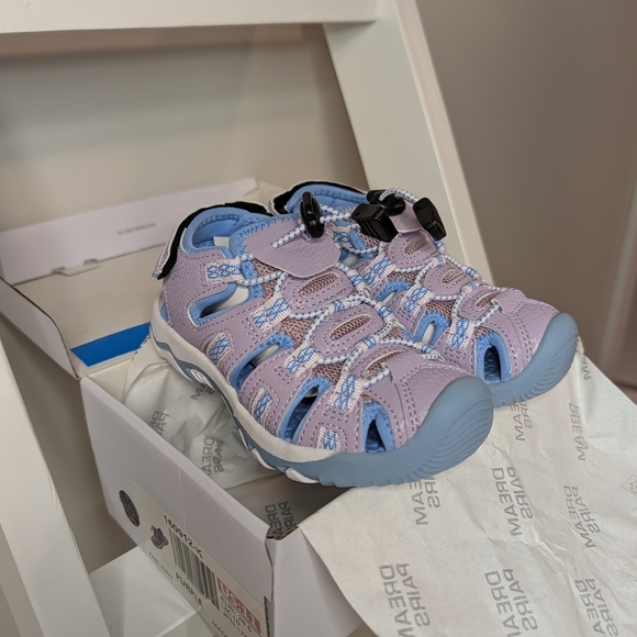 🖤 Kids' Purple and Blue Sandals - Picture 1 of 4